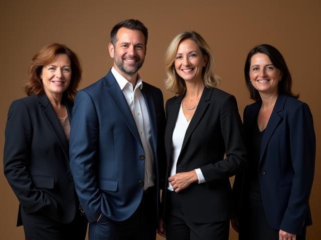 Professional team portrait of wealth advisors